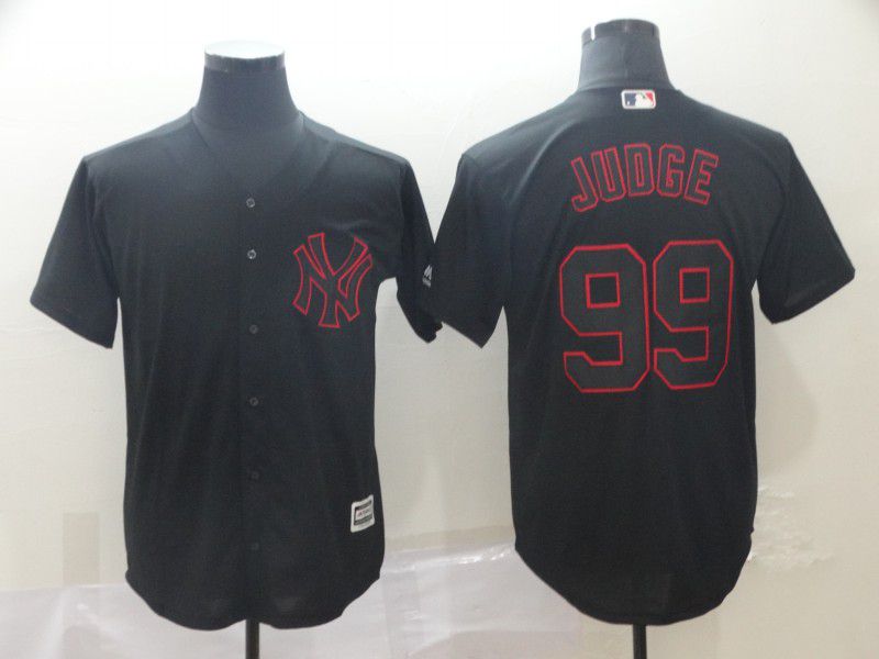 Men New York Yankees 99 Judge Black MLB Jerseys